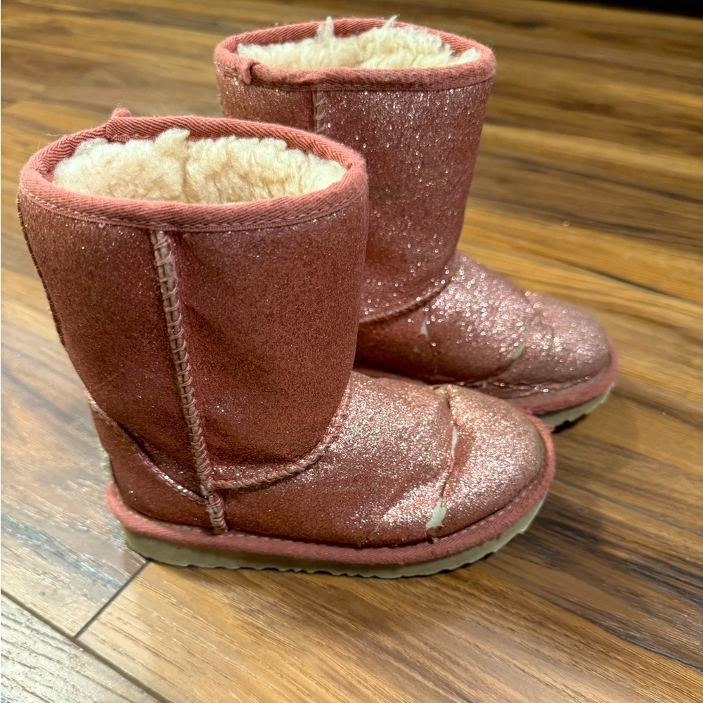 Ugg Pink Glitter Boots Toddler Size 10